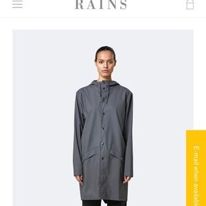 Rains XS/S Long Jacket